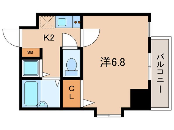 K＆W西新橋の物件間取画像